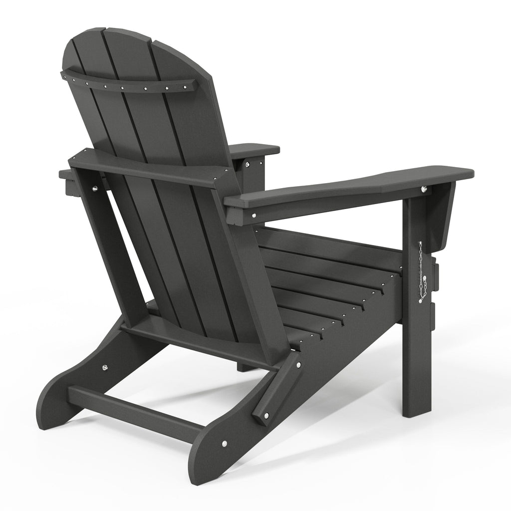 Polytrends Laguna Weather Resistant Outdoor Patio Folding Adirondack Chairs (Set of 4)
