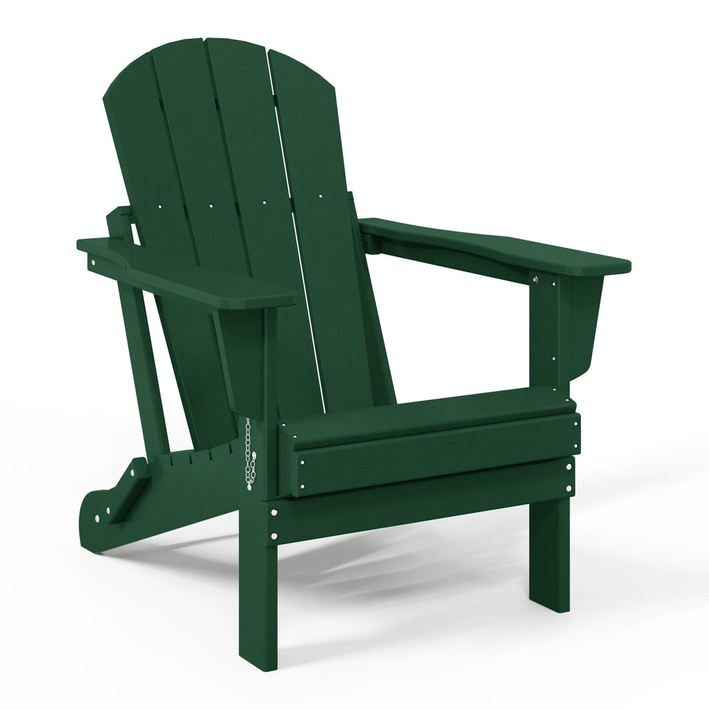 Polytrends Laguna Weather Resistant Outdoor Patio Folding Adirondack Chairs (Set of 4)