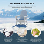 Polytrends Laguna Weather Resistant Outdoor Patio Folding Adirondack Chairs (Set of 4)