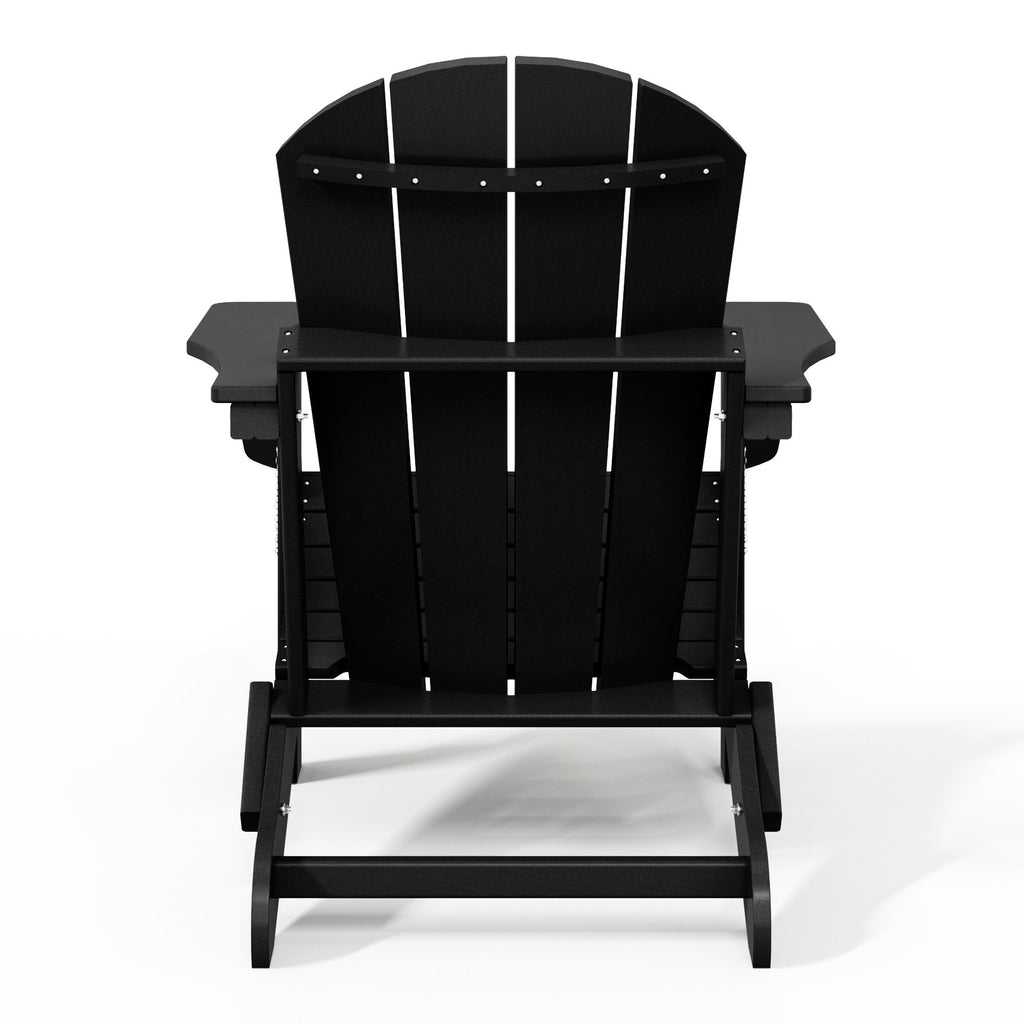 Polytrends Laguna Weather Resistant Outdoor Patio Folding Adirondack Chairs (Set of 4)