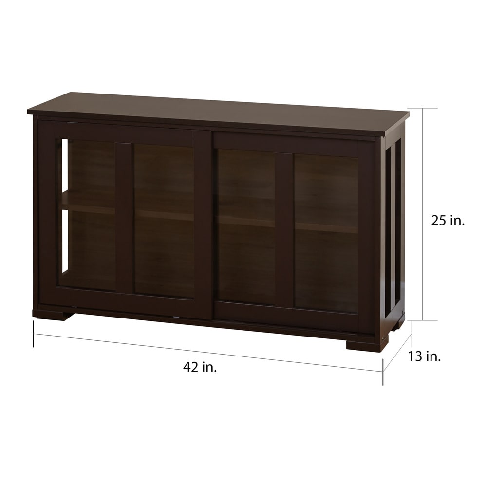 Porch & Den Jefferson Sliding Glass Door Stackable China Cabinet