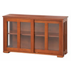Porch & Den Jefferson Sliding Glass Door Stackable China Cabinet
