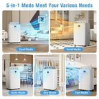 Portable Air Conditioner with Heater – 12000 BTU Cooling & 10000 BTU Heating for Rooms up to 700 Sq.Ft