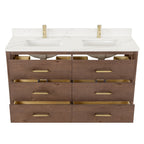 Porto Bath Vanity with White Quartz Stone Top without Mirror