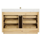 Porto Bath Vanity with White Quartz Stone Top without Mirror