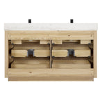 Porto Bath Vanity with White Quartz Stone Top without Mirror