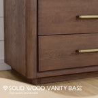 Porto Bath Vanity with White Quartz Stone Top without Mirror