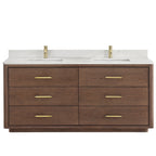 Porto Bath Vanity with White Quartz Stone Top without Mirror