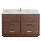 Porto Bath Vanity with White Quartz Stone Top without Mirror