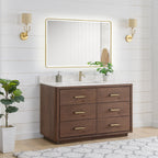 Porto Bath Vanity with White Quartz Stone Top without Mirror
