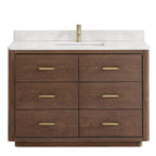Porto Bath Vanity with White Quartz Stone Top without Mirror