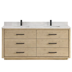 Porto Bath Vanity with White Quartz Stone Top without Mirror