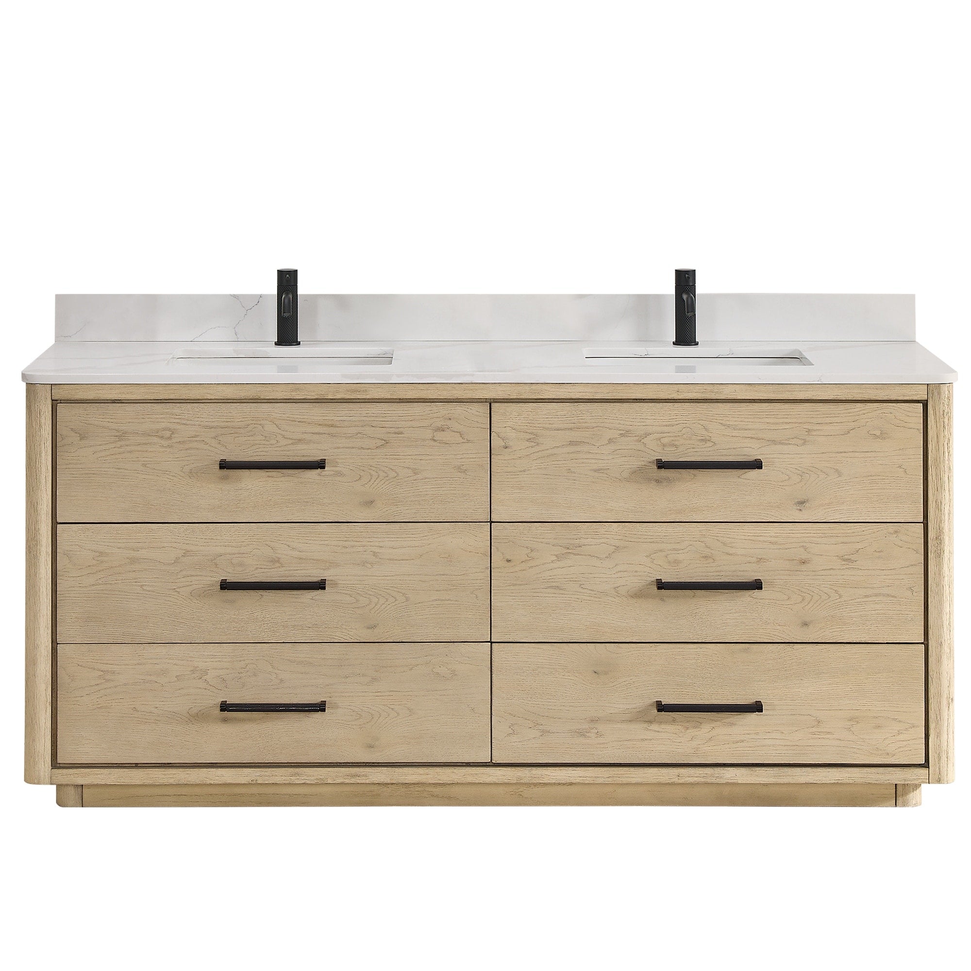 Porto Bath Vanity with White Quartz Stone Top without Mirror