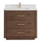 Porto Bath Vanity with White Quartz Stone Top without Mirror