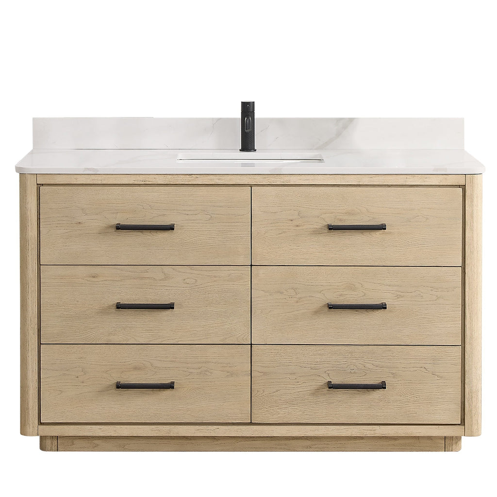 Porto Bath Vanity with White Quartz Stone Top without Mirror