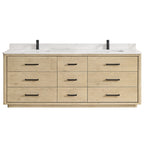 Porto Bath Vanity with White Quartz Stone Top without Mirror