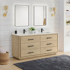Porto Bath Vanity with White Quartz Stone Top without Mirror