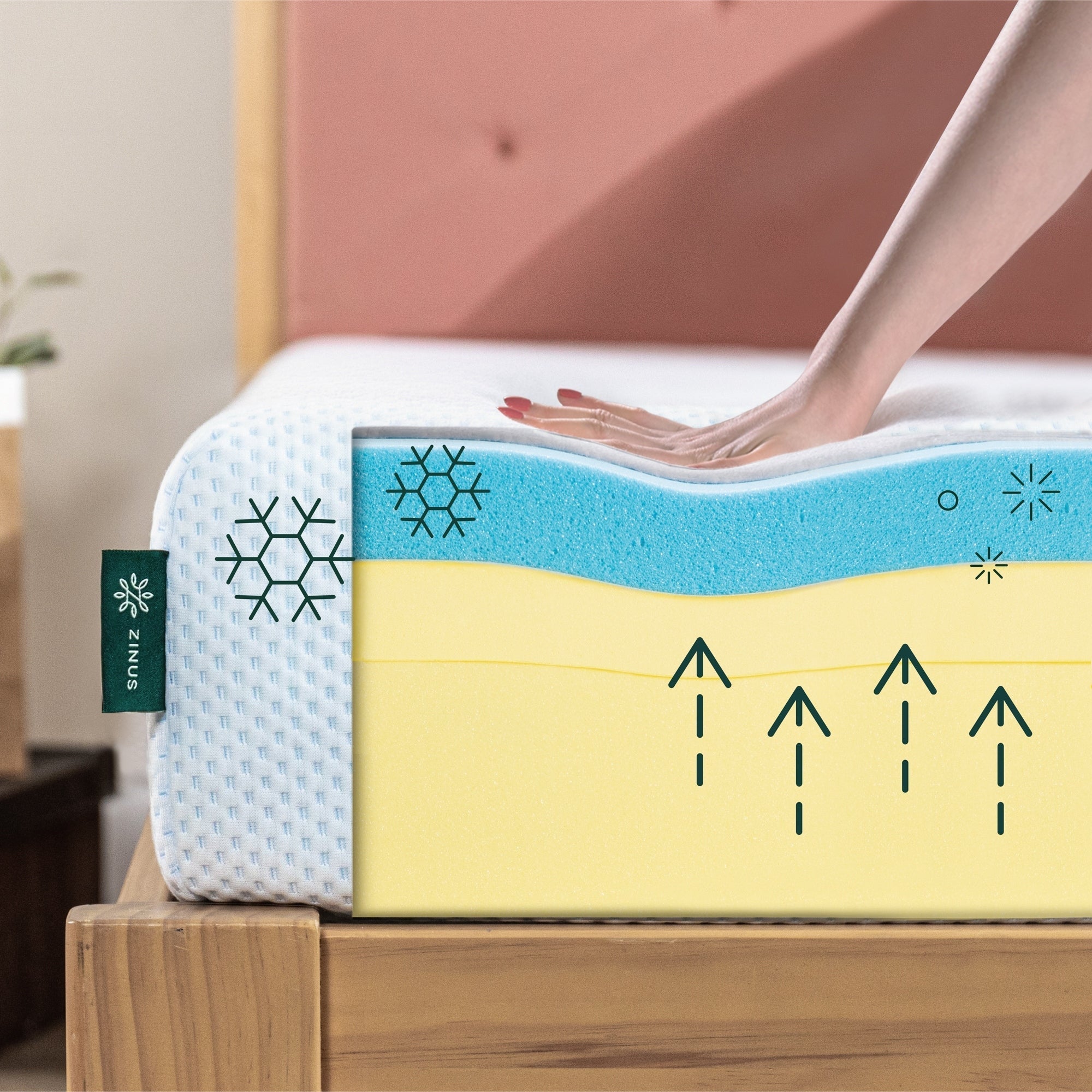 Priage by Zinus 8 inch Green Tea Gel Memory Foam Mattress