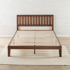 Priage by Zinus Antique Espresso Solid Wood Platform Bed