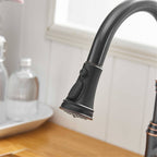 Pull Down Kitchen Faucet Single Handle Modern One Hole Kitchen Sink Faucets With Pull Down Sprayer Basin Tap With Deck Plate