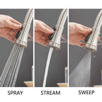 Pull Down Kitchen Faucet Single Handle Modern One Hole Kitchen Sink Faucets With Pull Down Sprayer Basin Tap With Deck Plate