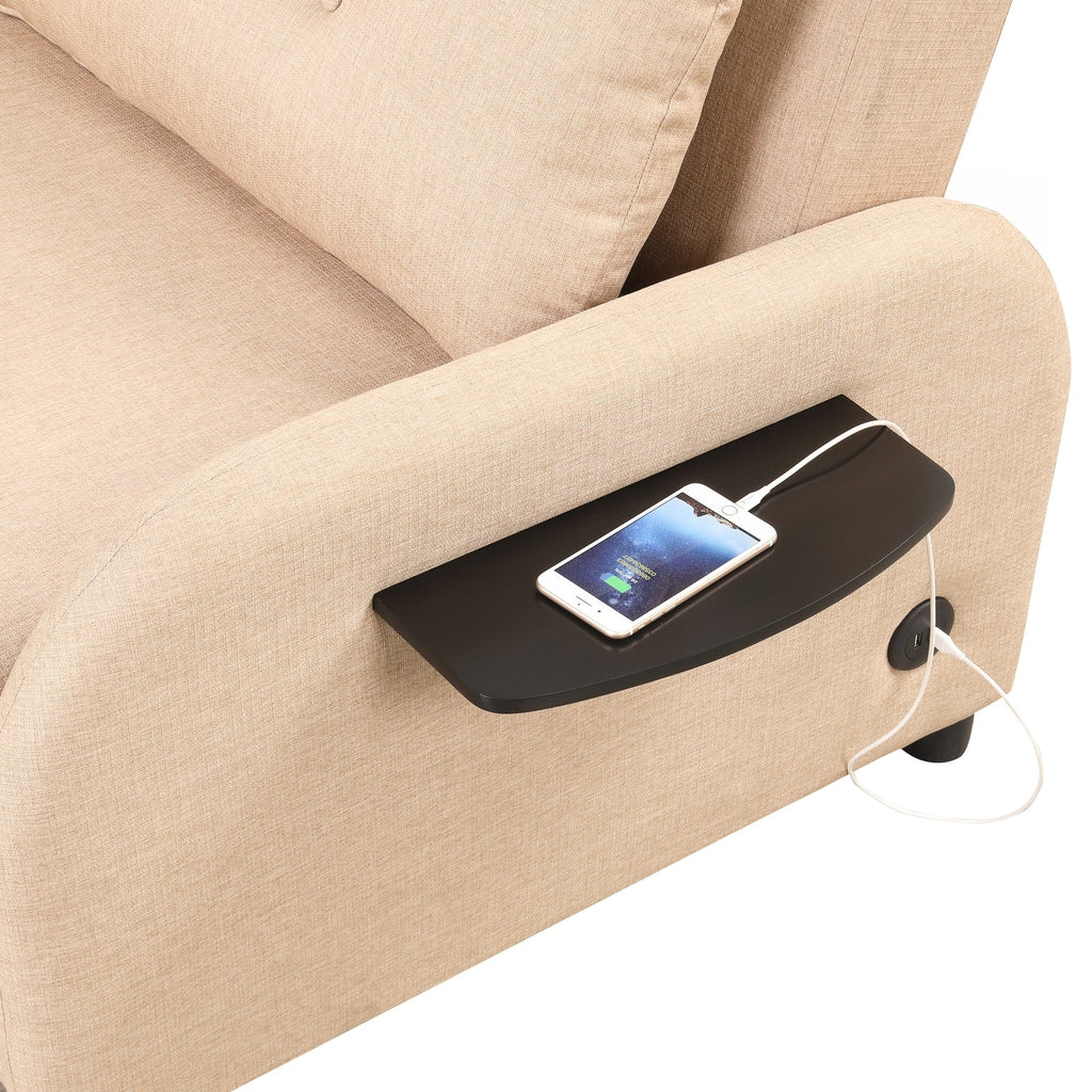 Pull Out Sofa Sleeper 3 in 1 with 2 Wing Table