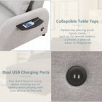 Pull Out Sofa Sleeper 3 in 1 with 2 Wing Table