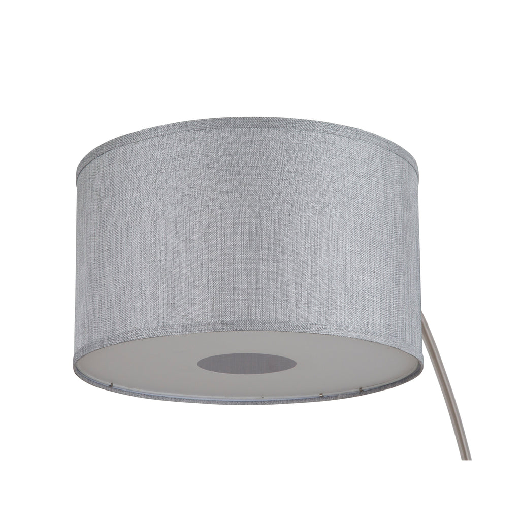 Q-Max 81 Steel Adjustable Arching Floor Lamp With Extra Large Shade and Marble Base