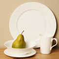 Red Vanilla Rimmed Bone China 16Pc Dinner Set