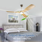 Remote Ceiling Fan with Lights Flush Mount