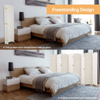 Room Divider 6 FT Tall Weave Fiber Freestanding Privacy Screen Folding Screen