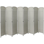 Room Divider Folding Privacy Screen Tall Partition Foldable Wall 8 Panel - 96” L x 19.50” W x 69” H