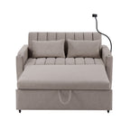 Roomfitters Convertible Loveseat Sofa Bed with USB Ports, Side Pockets, Cup Holders, and Swivel Phone Holder for Living Room