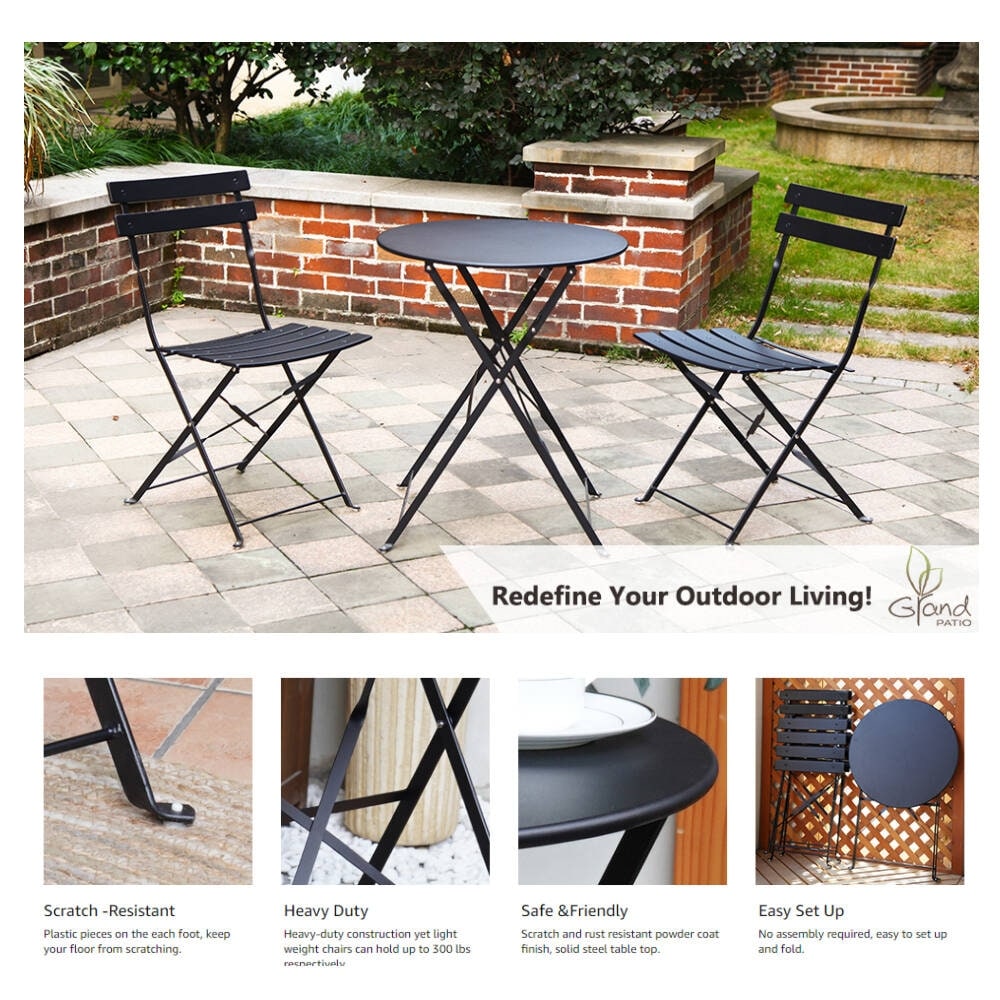 Round 2 Person - 23.6 Long Bistro Set