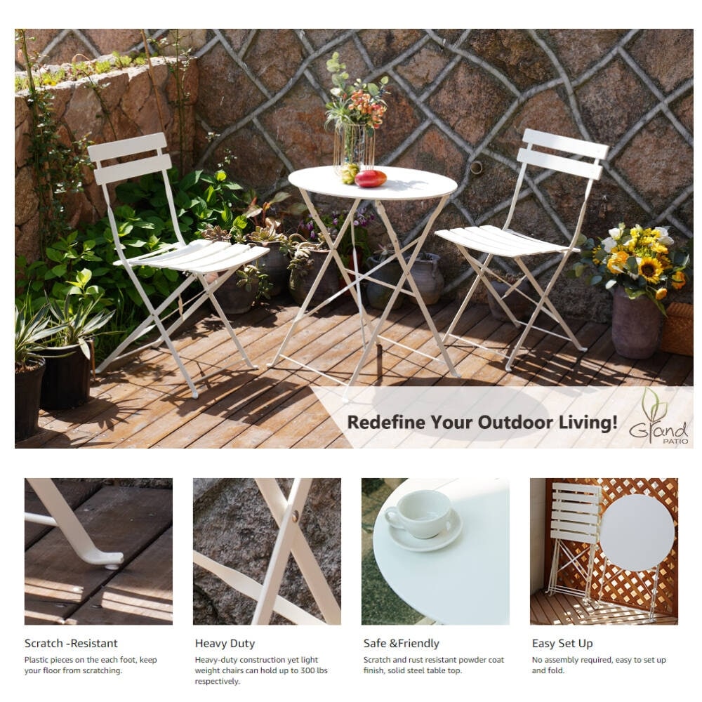 Round 2 Person - 23.6 Long Bistro Set