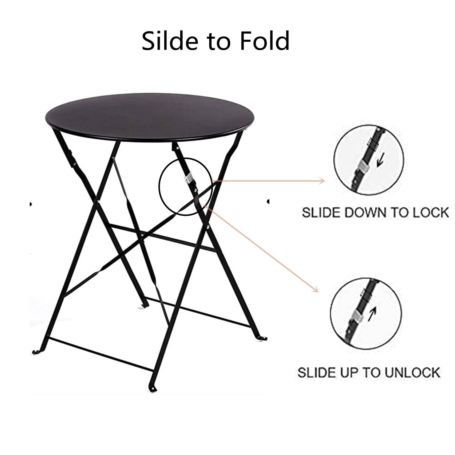 Round 2 Person - 23.6 Long Bistro Set