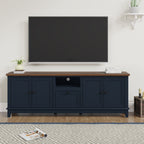 Rustic 72-Inch TV Stand with Adjustable Shelves, Hidden Storage - 72 in Width