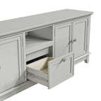 Rustic 72-Inch TV Stand with Adjustable Shelves, Hidden Storage - 72 in Width