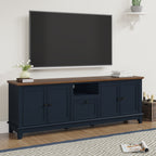 Rustic 72-Inch TV Stand with Adjustable Shelves, Hidden Storage - 72 in Width