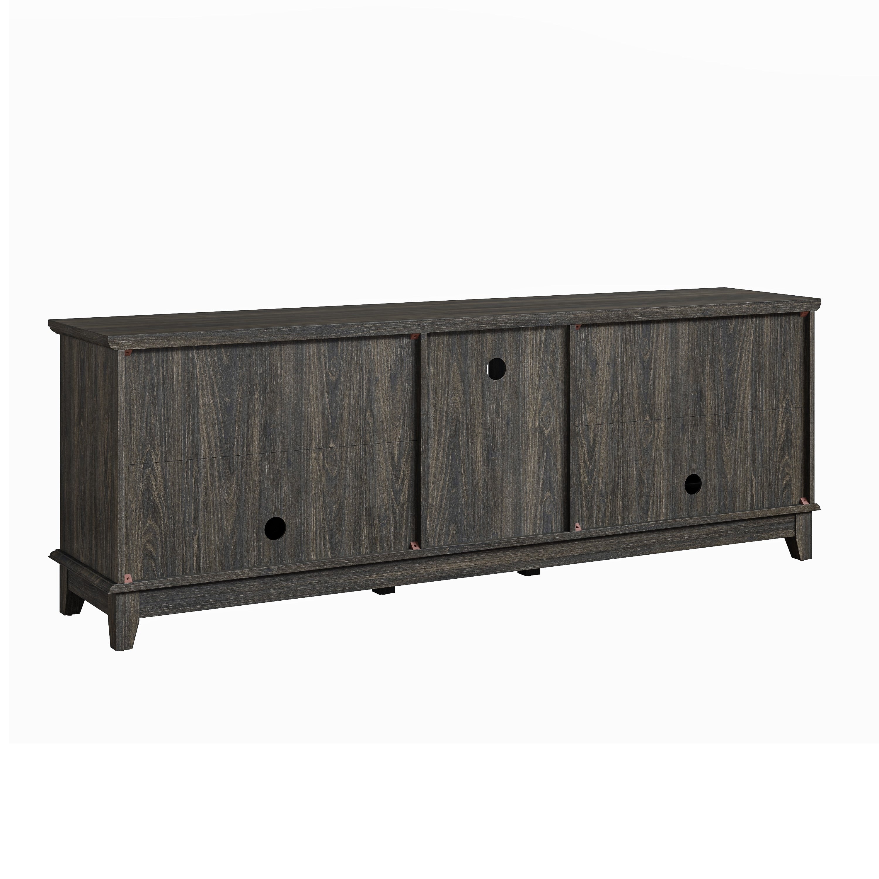 Rustic 72-Inch TV Stand with Adjustable Shelves, Hidden Storage - 72 in Width