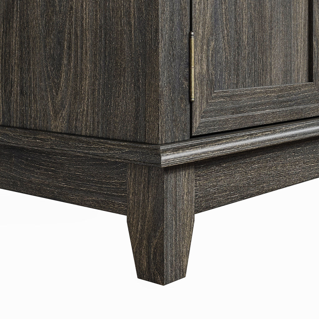 Rustic 72-Inch TV Stand with Adjustable Shelves, Hidden Storage - 72 in Width