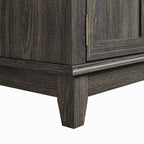 Rustic 72-Inch TV Stand with Adjustable Shelves, Hidden Storage - 72 in Width