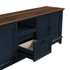 Rustic 72-Inch TV Stand with Adjustable Shelves, Hidden Storage - 72 in Width