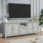 Rustic 72-Inch TV Stand with Adjustable Shelves, Hidden Storage - 72 in Width