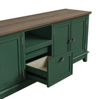Rustic 72-Inch TV Stand with Adjustable Shelves, Hidden Storage - 72 in Width