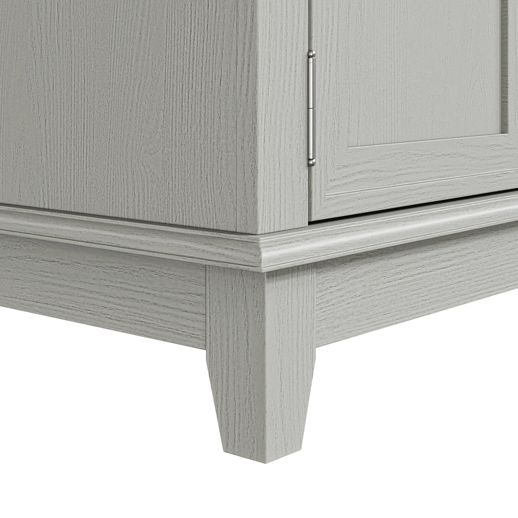 Rustic 72-Inch TV Stand with Adjustable Shelves, Hidden Storage - 72 in Width