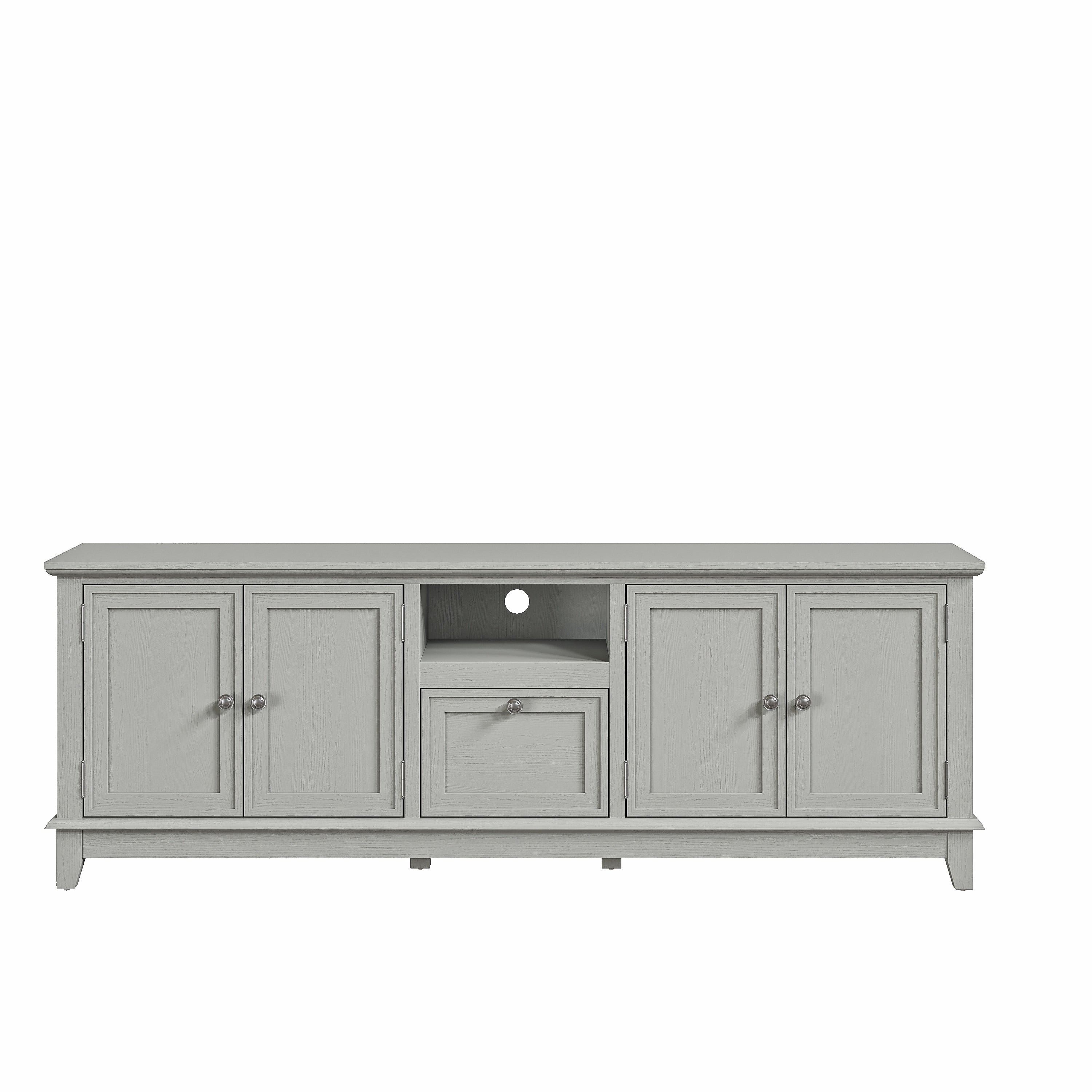 Rustic 72-Inch TV Stand with Adjustable Shelves, Hidden Storage - 72 in Width