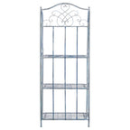 SAFAVIEH Bryn Victorian Wrought Iron 4-Tier Outdoor Bakers Rack - 25 In. W x 15 In. D x 63 In. H - 25W x 15D x 63H