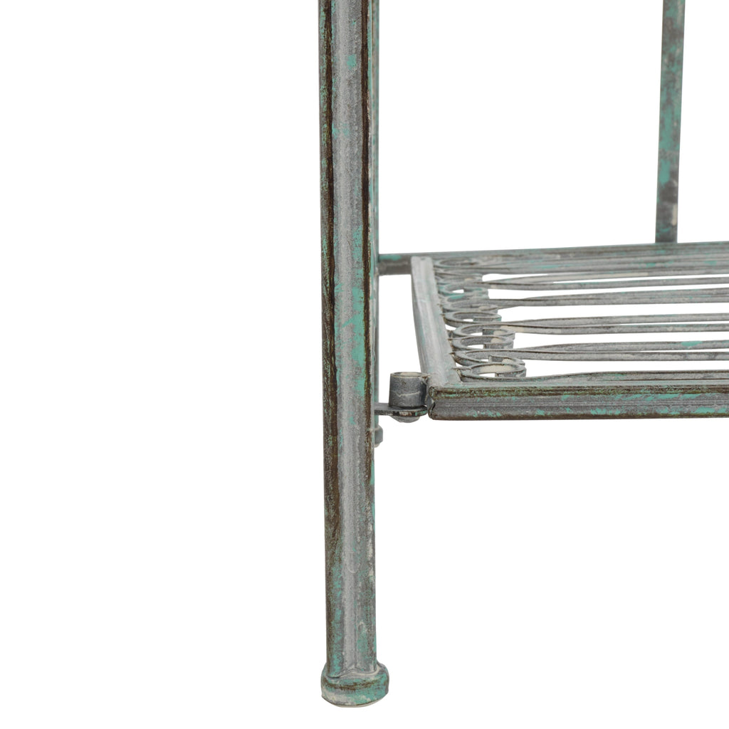 SAFAVIEH Bryn Victorian Wrought Iron 4-Tier Outdoor Bakers Rack - 25 In. W x 15 In. D x 63 In. H - 25W x 15D x 63H