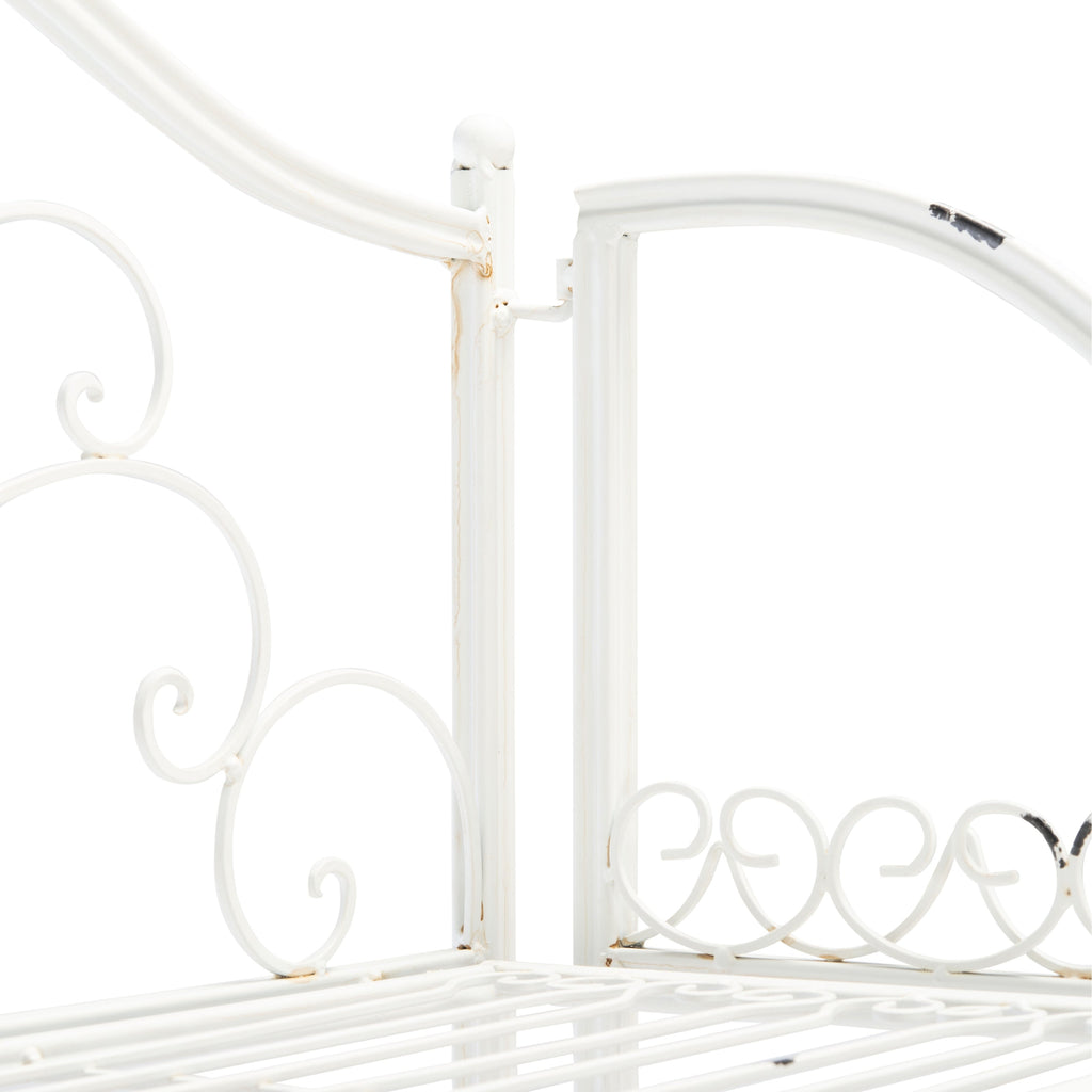 SAFAVIEH Bryn Victorian Wrought Iron 4-Tier Outdoor Bakers Rack - 25 In. W x 15 In. D x 63 In. H - 25W x 15D x 63H